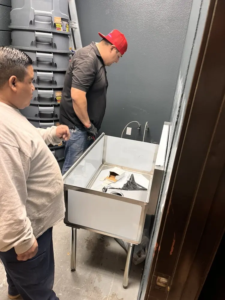 Commercial plumbing and sink installation in South Chaplin